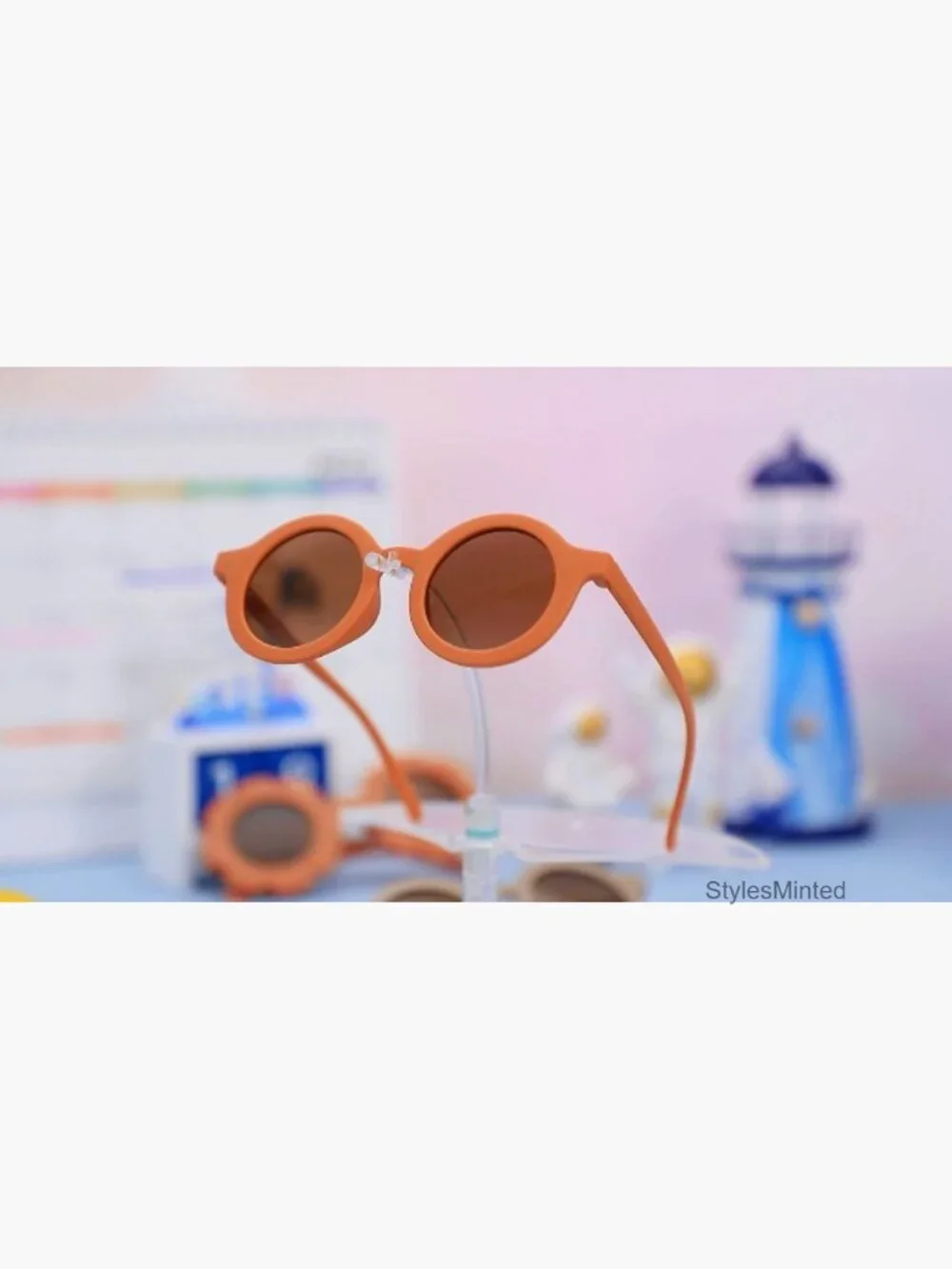Kids' Sunglasses Set 8 Pack Flower & Round UV Protection